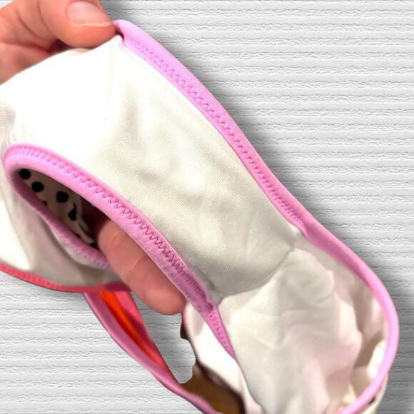 Victoria’s Secret Bikini Set Strappy Cheeky Pebble Dot Print Triangle Neon Small - Picture 10 of 10